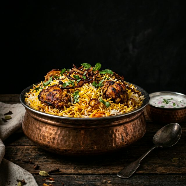 Hyderabadi Chicken Dum Biryani